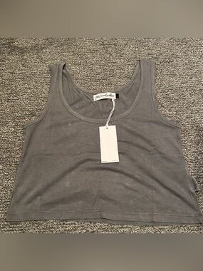The Laundry Room Charcoal Cropped Tank
